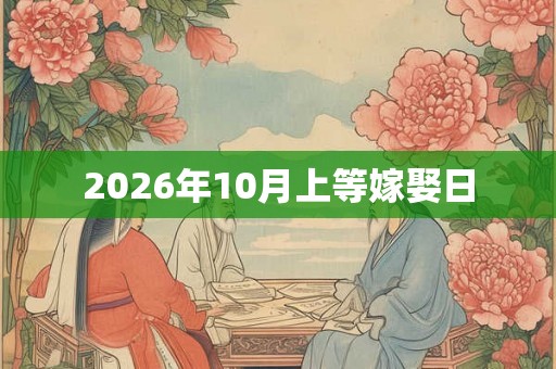 2026年10月上等嫁娶日
