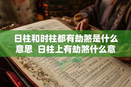 日柱和时柱都有劫煞是什么意思  日柱上有劫煞什么意思