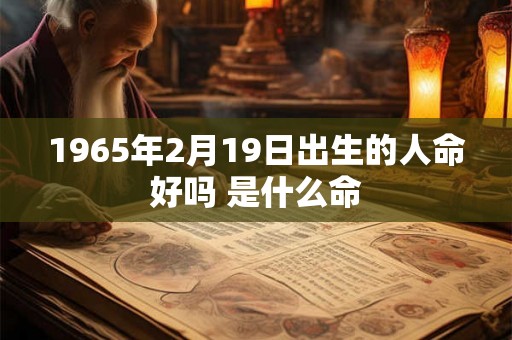 1965年2月19日出生的人命好吗 是什么命