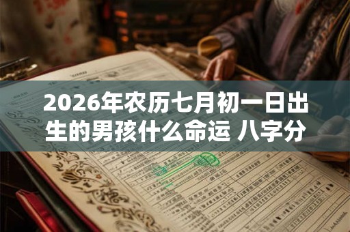 2026年农历七月初一日出生的男孩什么命运 八字分析