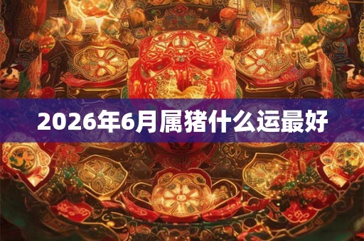 2026年6月属猪什么运最好