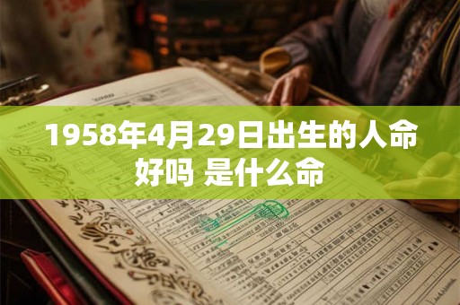 1958年4月29日出生的人命好吗 是什么命