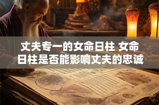 丈夫专一的女命日柱 女命日柱是否能影响丈夫的忠诚度