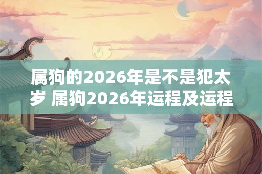 属狗的2026年是不是犯太岁 属狗2026年运程及运程