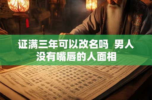 证满三年可以改名吗  男人没有嘴唇的人面相