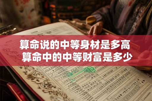 算命说的中等身材是多高  算命中的中等财富是多少钱