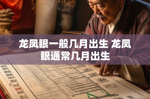 龙凤眼一般几月出生 龙凤眼通常几月出生