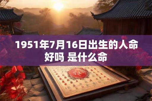 1951年7月16日出生的人命好吗 是什么命