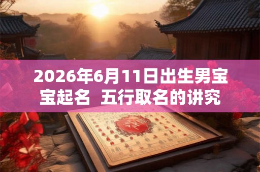 2026年6月11日出生男宝宝起名  五行取名的讲究