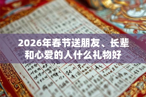 2026年春节送朋友、长辈和心爱的人什么礼物好 2026年春节送朋友、长辈和心爱的人什么礼物好