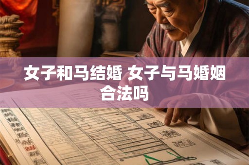 女子和马结婚 女子与马婚姻合法吗
