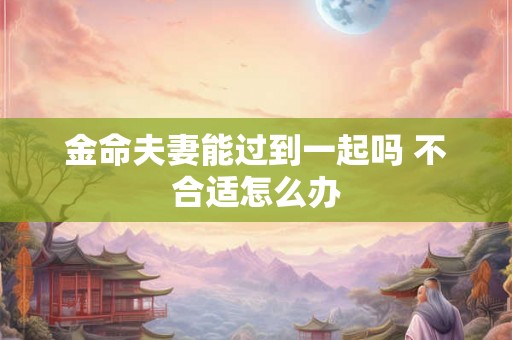 金命夫妻能过到一起吗 不合适怎么办