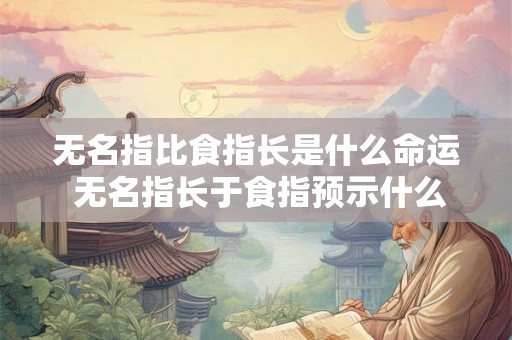 无名指比食指长是什么命运 无名指长于食指预示什么