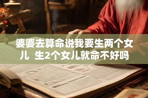 婆婆去算命说我要生两个女儿  生2个女儿就命不好吗