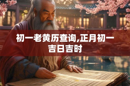 初一老黄历查询,正月初一吉日吉时