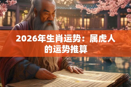 2026年生肖运势：属虎人的运势推算