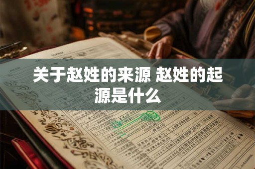 关于赵姓的来源 赵姓的起源是什么 关于赵姓的来源 赵姓的起源是什么