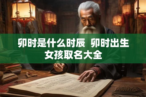 卯时是什么时辰  卯时出生女孩取名大全