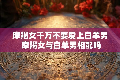 摩羯女千万不要爱上白羊男 摩羯女与白羊男相配吗
