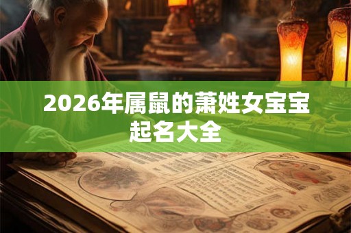 2026年属鼠的萧姓女宝宝起名大全