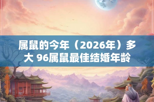 属鼠的今年（2026年）多大 96属鼠最佳结婚年龄