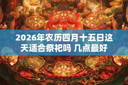 2026年农历四月十五日这天适合祭祀吗 几点最好