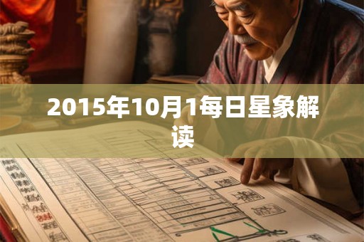 2015年10月1每日星象解读