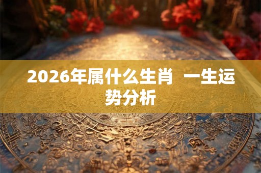 2026年属什么生肖  一生运势分析