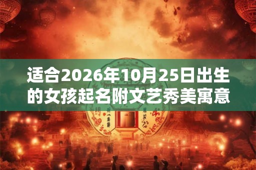 适合2026年10月25日出生的女孩起名附文艺秀美寓意 适合2026年10月25日出生的女孩起名附文艺秀美寓意
