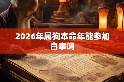 2026年属狗本命年能参加白事吗
