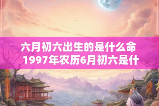六月初六出生的是什么命  1997年农历6月初六是什么命
