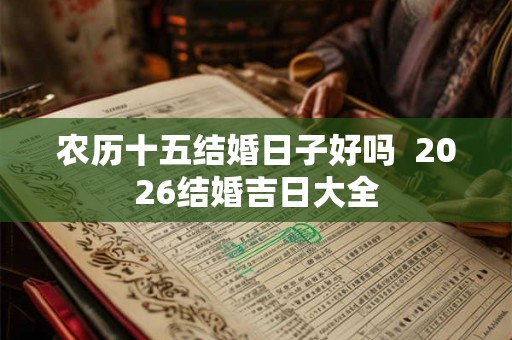 农历十五结婚日子好吗  2026结婚吉日大全