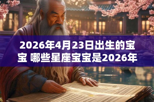 2026年4月23日出生的宝宝 哪些星座宝宝是2026年4月23日出生的