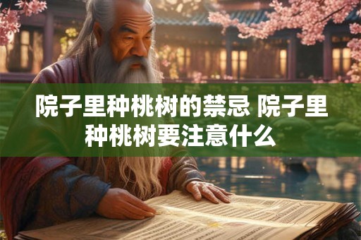院子里种桃树的禁忌 院子里种桃树要注意什么 院子里种桃树的禁忌 院子里种桃树要注意什么