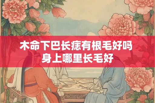 木命下巴长痣有根毛好吗 身上哪里长毛好