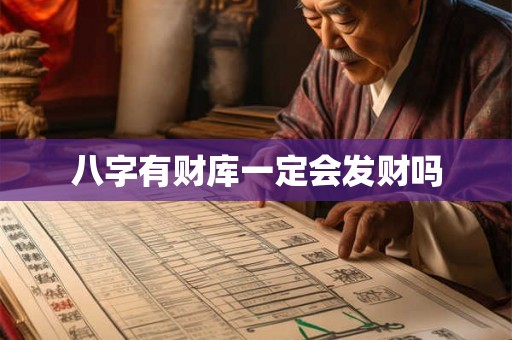 八字有财库一定会发财吗