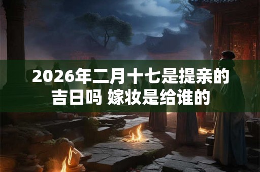 2026年二月十七是提亲的吉日吗 嫁妆是给谁的