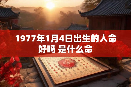 1977年1月4日出生的人命好吗 是什么命