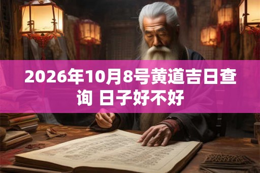 2026年10月8号黄道吉日查询 日子好不好