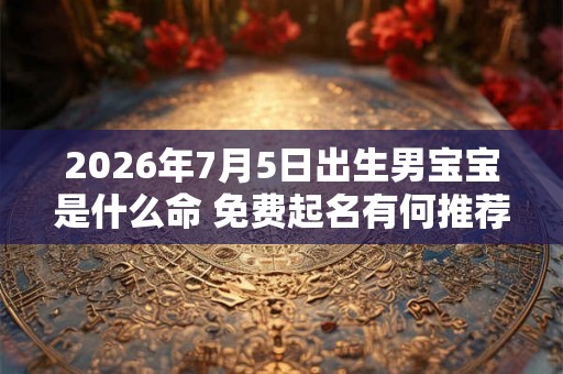 2026年7月5日出生男宝宝是什么命 免费起名有何推荐
