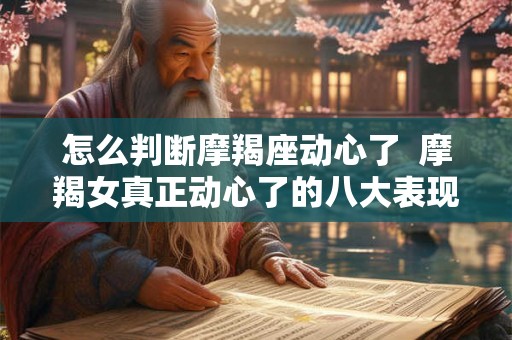 怎么判断摩羯座动心了 摩羯女真正动心了的八大表现 怎么判断摩羯座动心了 摩羯女真正动心了的八大表现
