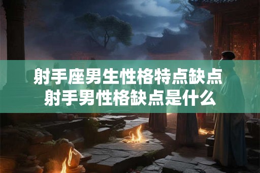 射手座男生性格特点缺点 射手男性格缺点是什么