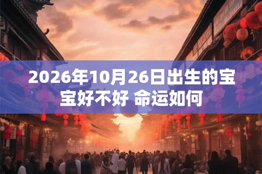 2026年10月26日出生的宝宝好不好 命运如何 2026年10月26日出生的宝宝好不好 命运如何