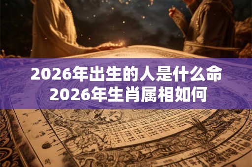2026年出生的人是什么命 2026年生肖属相如何