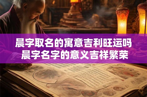 晨字取名的寓意吉利旺运吗 晨字名字的意义吉祥繁荣吗