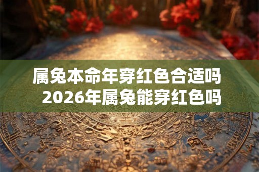 属兔本命年穿红色合适吗 2026年属兔能穿红色吗 属兔本命年穿红色合适吗 2026年属兔能穿红色吗