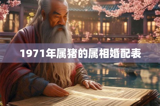 1971年属猪的属相婚配表