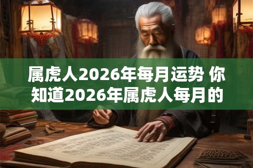 属虎人2026年每月运势 你知道2026年属虎人每月的运势吗