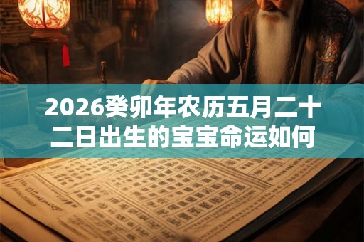 2026癸卯年农历五月二十二日出生的宝宝命运如何