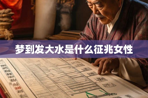 梦到发大水是什么征兆女性 梦到发大水是什么征兆女性